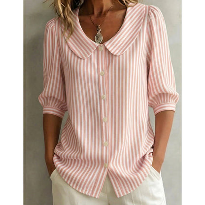 🔥New Arrivals & Special Offers-Summer Commuter Striped Button-Down Shirt