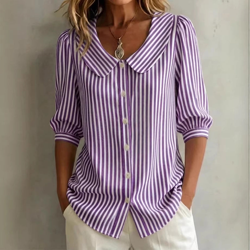 🔥New Arrivals & Special Offers-Summer Commuter Striped Button-Down Shirt