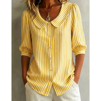 🔥New Arrivals & Special Offers-Summer Commuter Striped Button-Down Shirt
