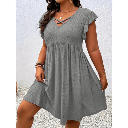 💥Women’s Solid Color Textured Knit Dress