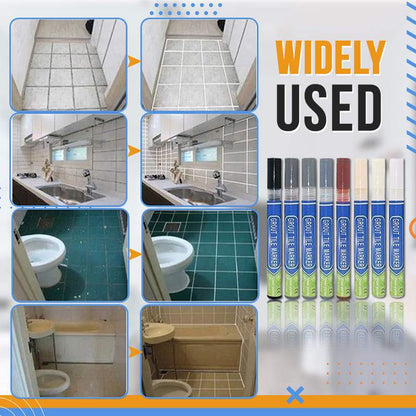 🛁Tile Grout Repair Coloured Pencil – Covers blackened, mouldy joints & restores like‑new colour. Water‑based, non‑toxic. 🖊️🧴