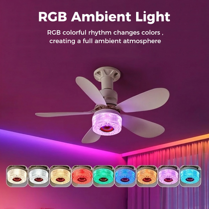 3-in-1 Ceiling Fan with Light and Bluetooth Speaker