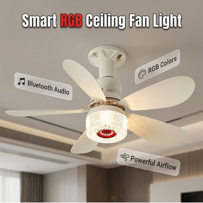 3-in-1 Ceiling Fan with Light and Bluetooth Speaker
