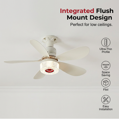 3-in-1 Ceiling Fan with Light and Bluetooth Speaker