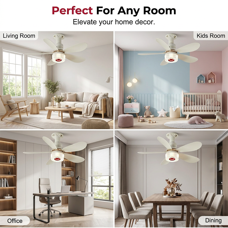 3-in-1 Ceiling Fan with Light and Bluetooth Speaker