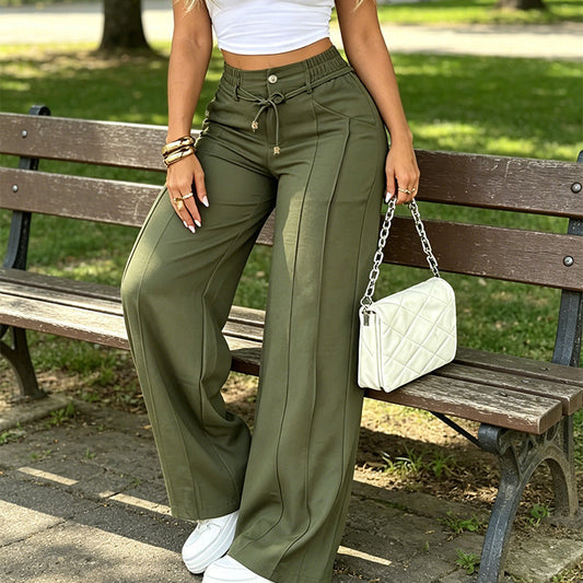 👖Women's High-Waisted Straight Leg Trousers