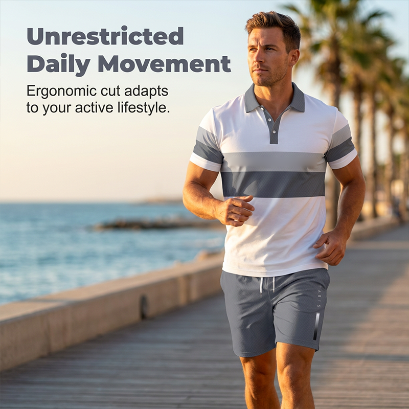 Men's Two-Piece Shirt and Shorts Set
