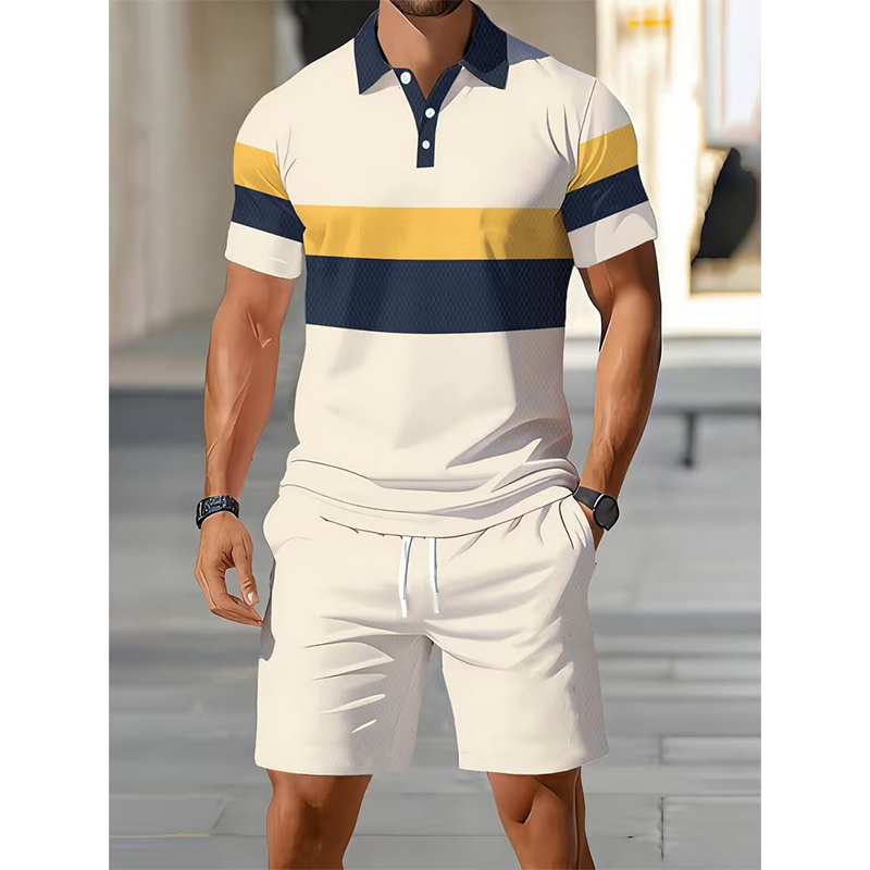 Men's Two-Piece Shirt and Shorts Set