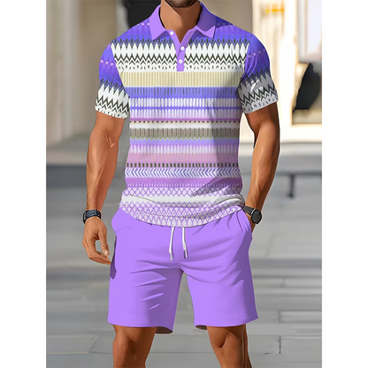 Men's Two-Piece Shirt and Shorts Set