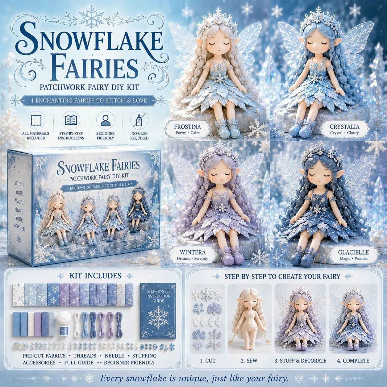 🔥🧵Fairy Patchwork DIY Collection
