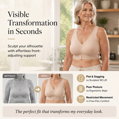 Women’s Beige Wireless Bra, Soft Breathable Non-removable Moulded Cups, Yoga Fitness Sportswear for Gym & Daily Training