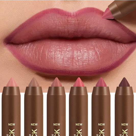 Long-Lasting Matte Lip Crayon for Women | 2-in-1 Liner & Lipstick | Hydrating & Non-Drying | Precision Triangular Tip | 6 Colors ✨