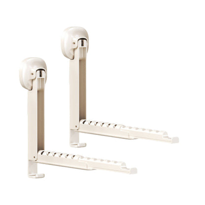 🔥 Suction-Cup Telescoping Folding Clothes Rack—No Drilling Required, Space-Saving, Perfect for Bathrooms and Balconies 👚