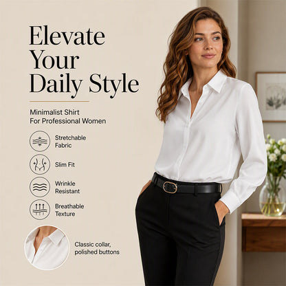 ✨ Silky Sheen, Elegant Everyday Drape | Women's Satin Button-Down Shirt