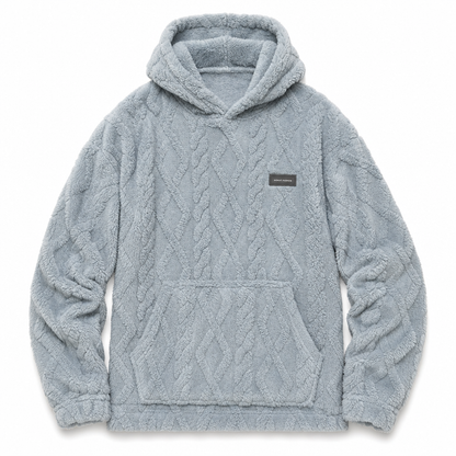 ❄️ Winter-Ready Comfort | Men's Fleece-Lined Jacquard Hooded Pullover