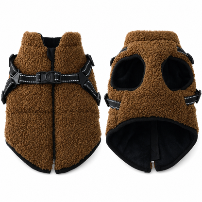 Winter Coat for Dogs – Built-In Harness & Reflective Strips ✨