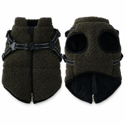 Winter Coat for Dogs – Built-In Harness & Reflective Strips ✨