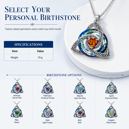 Women's Celtic Knot Birthstone Pendant Necklace