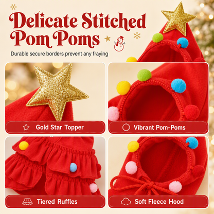Christmas Tree Pet Cape Cloak for Cats & Dogs