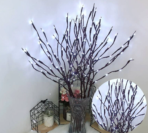 🎄LED Willow Branch Lights Battery-Powered Twig Light
